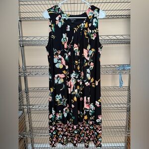 Perceptions Black Floral Dress